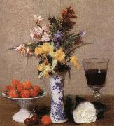 Henri Fantin-Latour Still lIfe with Flowens and Fruit Germany oil painting artist